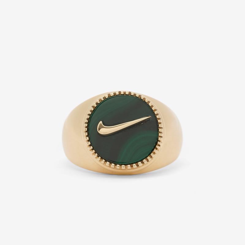 O Thongthai - Signature Signet Ring With Swoosh - (Yellow Gold)