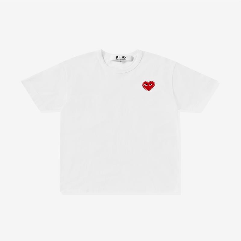 Play - Rhinestone Heart T-Shirt - (White/Red)