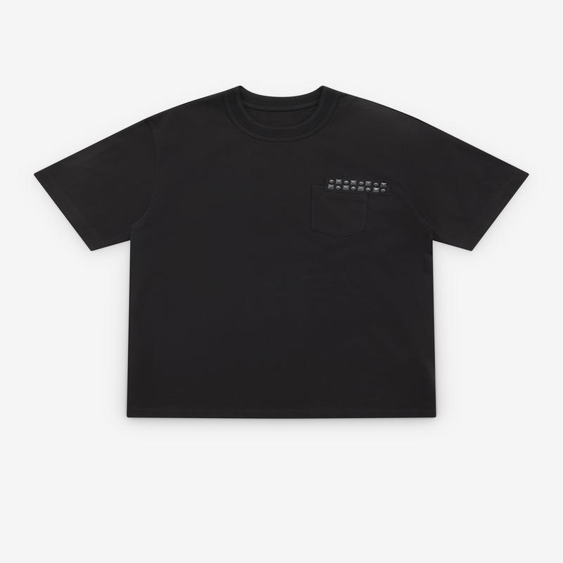 Sacai - Studded Cotton Jersey T-Shirt - (Black)
