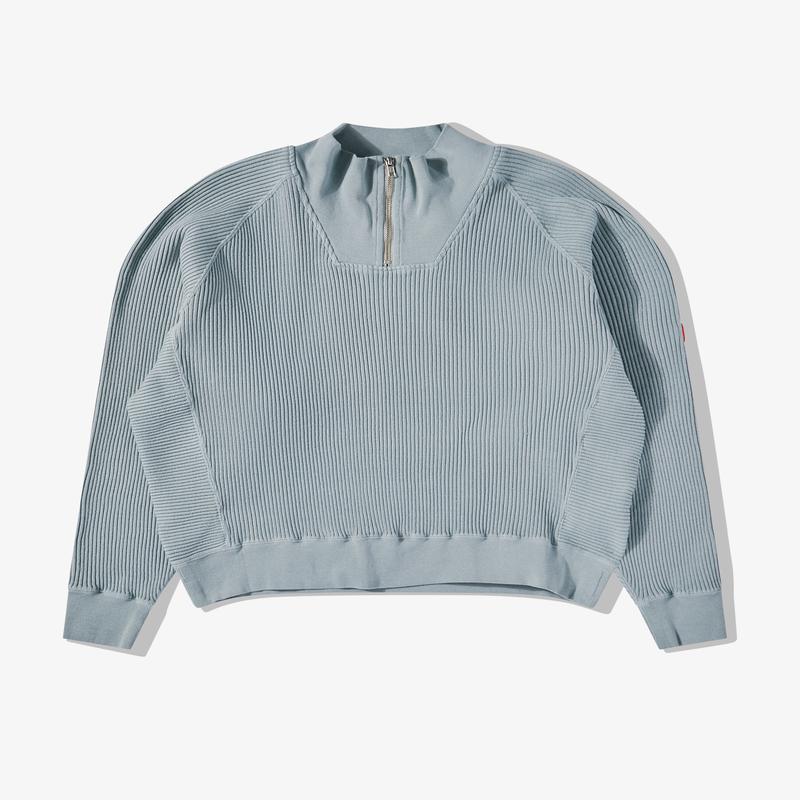 Cav Empt - Mens Overdye Wide Rib Cut Half Zip - (Grey)