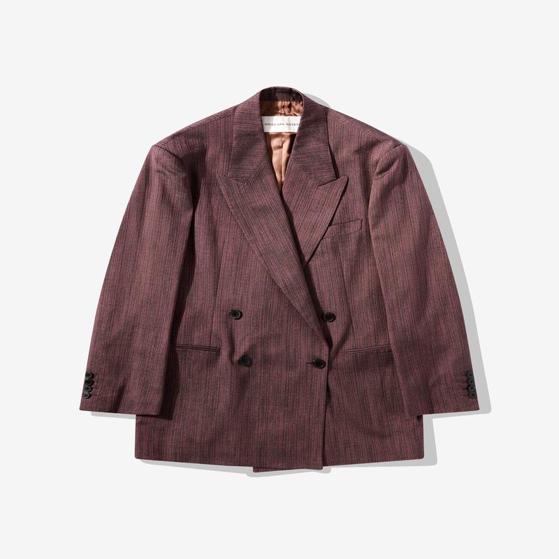 Dries Van Noten - Womens Oversized Double Breasted Blazer - (Pink)