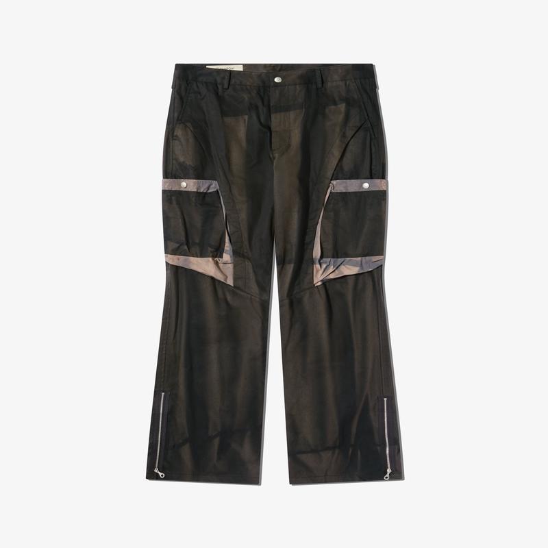 Jiyongkim - Mens Sun-Bleached Draped Pocket Trouser - (Black)