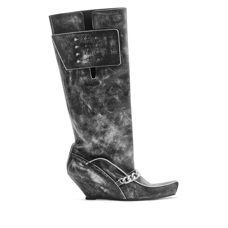 KNWLS - Womens Wide Heeled Boots - (Motoblack)