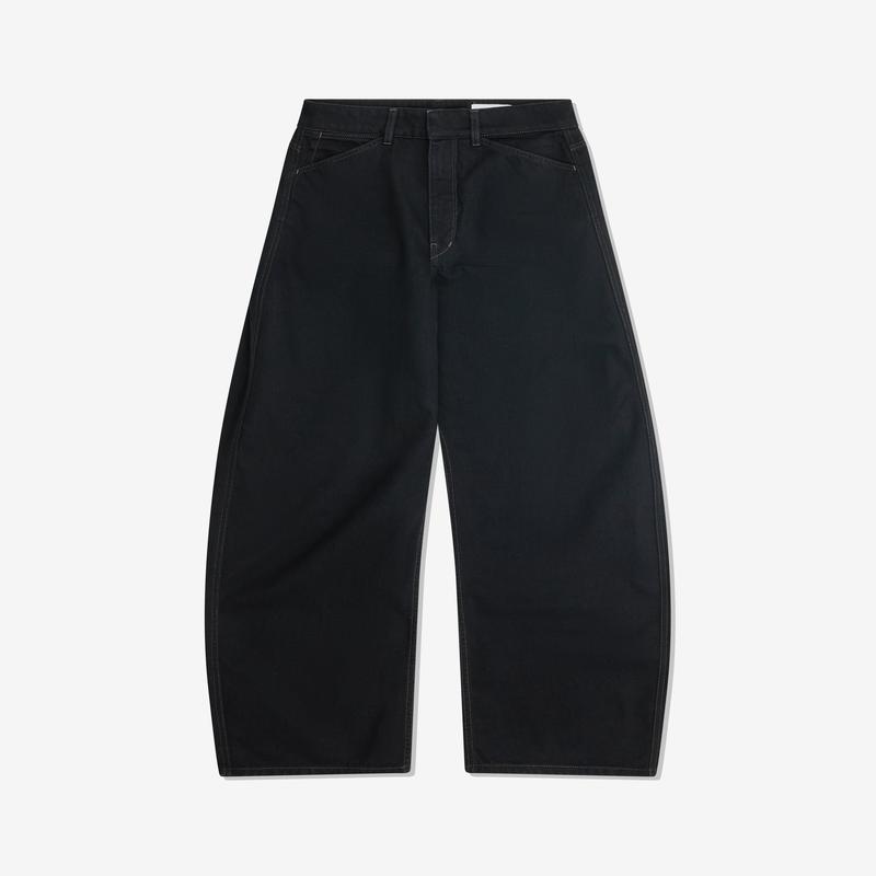 Lemaire - Womens High Waisted Curved Pants - (Black)