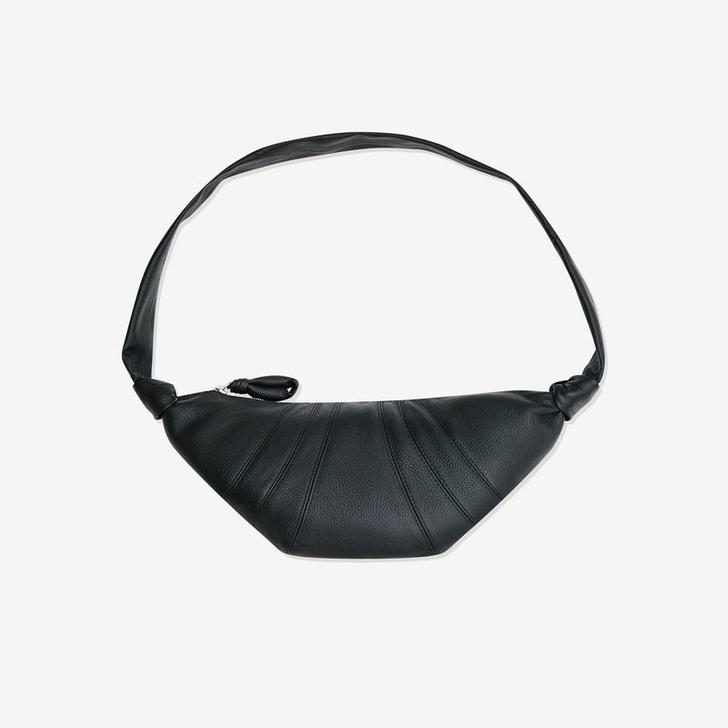 Lemaire - Womens Small Grained Leather Croissant Bag - (Black)