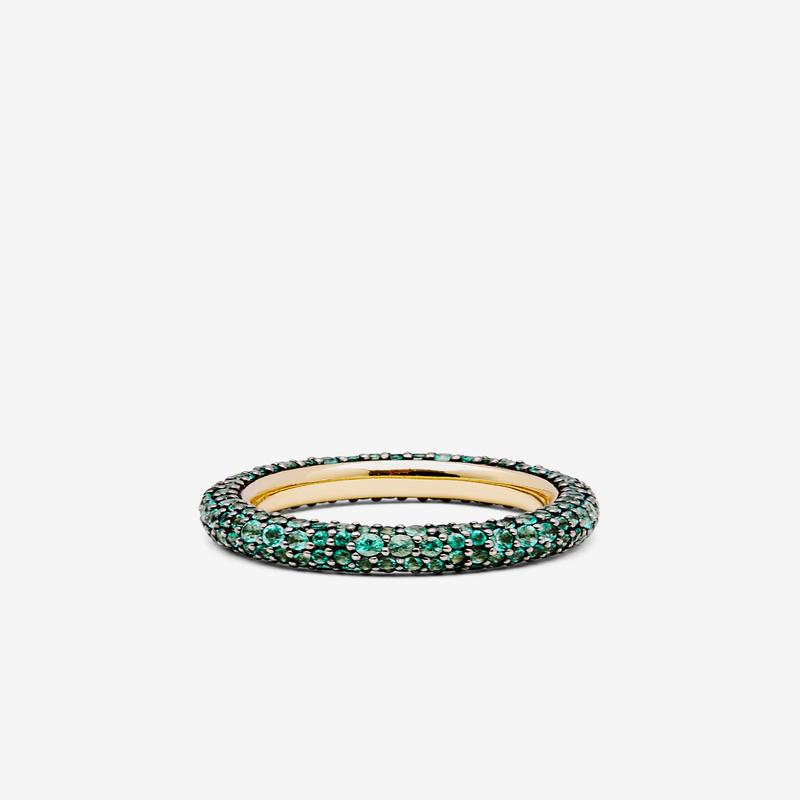 Lucy Delius - Signature Emerald Eternity Ring - (Emerald)