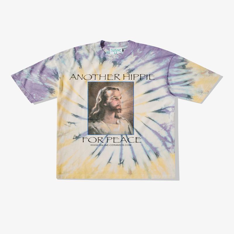 Online Ceramics - Mens Another Hippie For Peace T-Shirt - (Hand Dye)