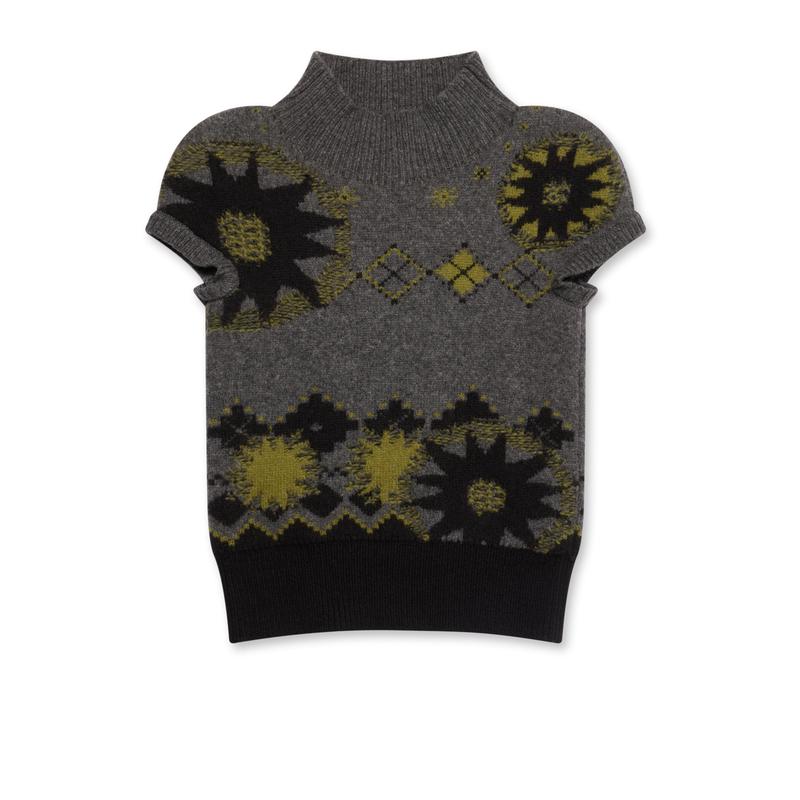 Paolina Russo - Womens Warrior Short Sleeve Top - (Grey/Khaki)