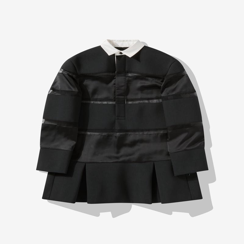 sacai - Womens Panelled Rugby Dress - (Black)
