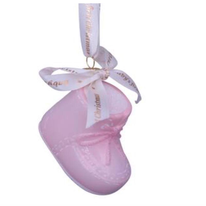 Baby's First Christmas Pink Ornament