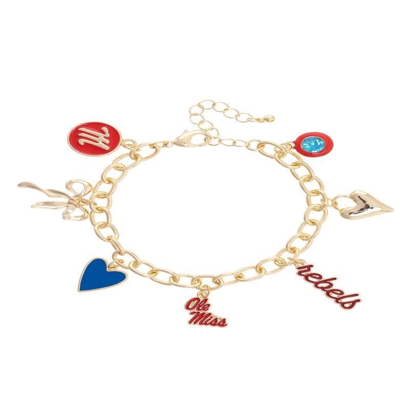 Canvas Style Collegiate Charm Bracelet