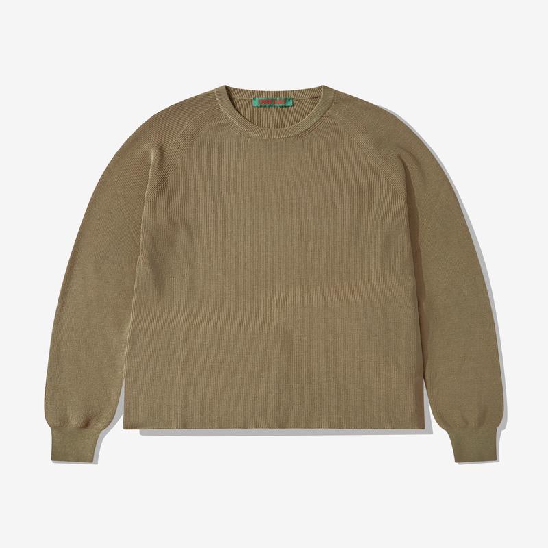 Casey Casey - Mens Rib Stitch Sweater - (Dark Beige)