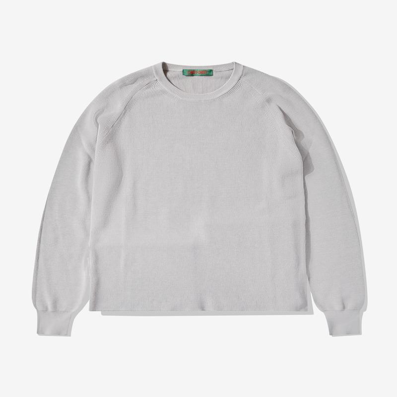 Casey Casey - Mens Rib Stitch Sweater - (Light Grey)