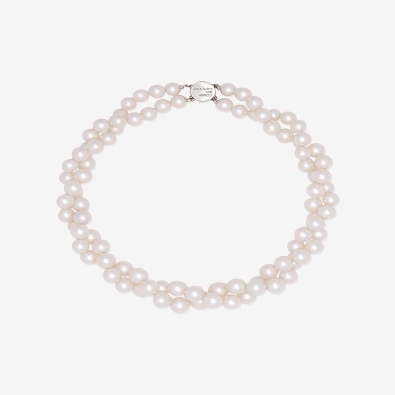 Comme des Garons - Dual Strand Pearl Necklace - (Pearl)