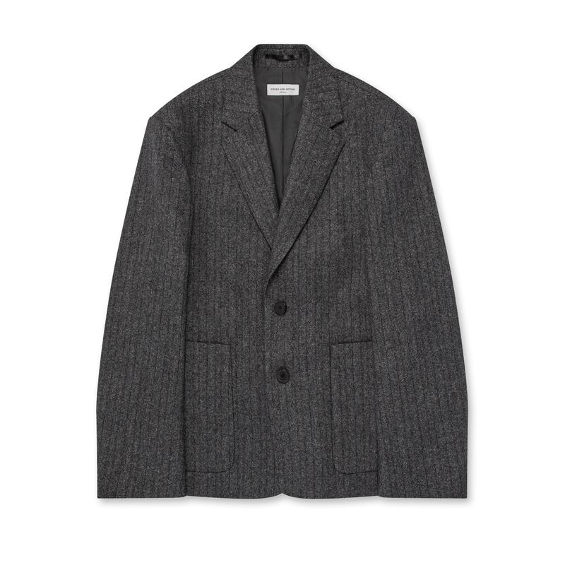 Dries Van Noten - Mens Boxy Single Breasted Blazer With Patch Pockets - (Grey)