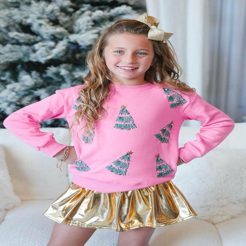 Girls' Mary Square Holiday Sweatshirt