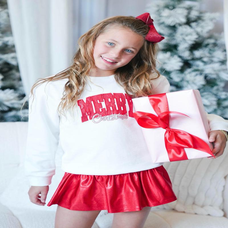 Girls' Merry Christmas Sweatshirt
