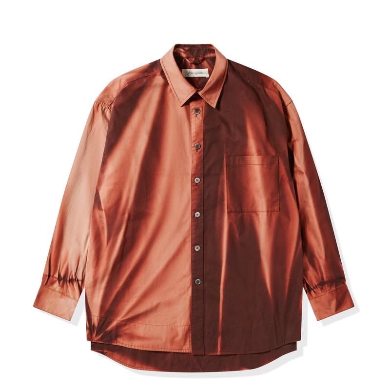 JiyongKim - Mens Sun-Bleached Oversized Shirt - (Burgundy)