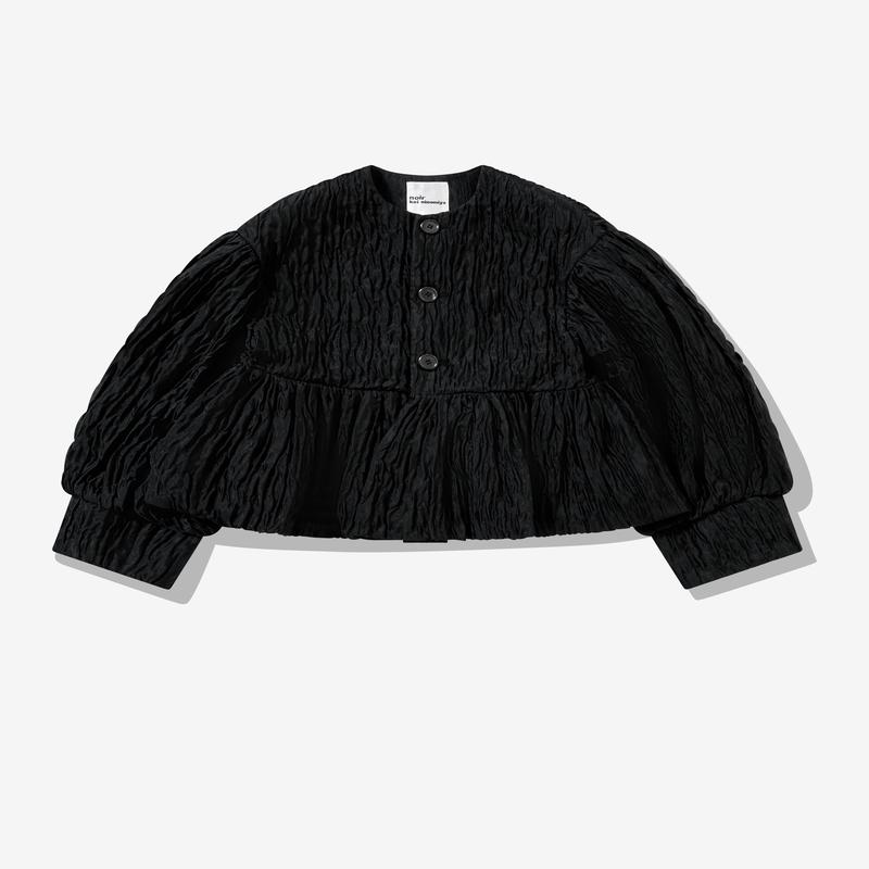 Noir Kei Ninomiya - Womens Jacquard Round Neck Jacket - (Black)