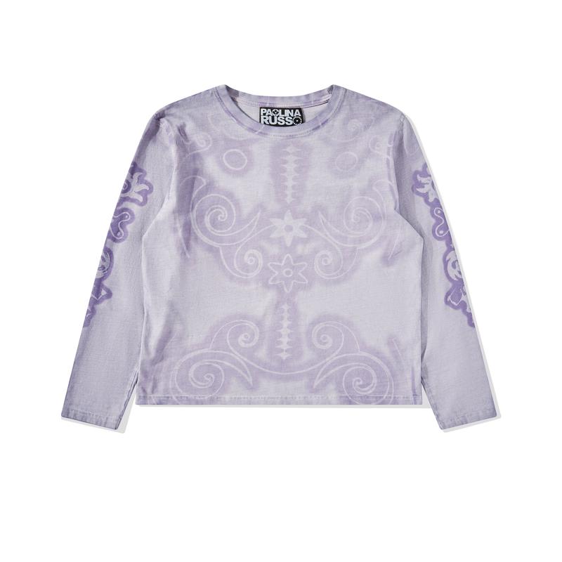 Paolina Russo - Womens Cotton Long Sleeve Top - (Lilac)