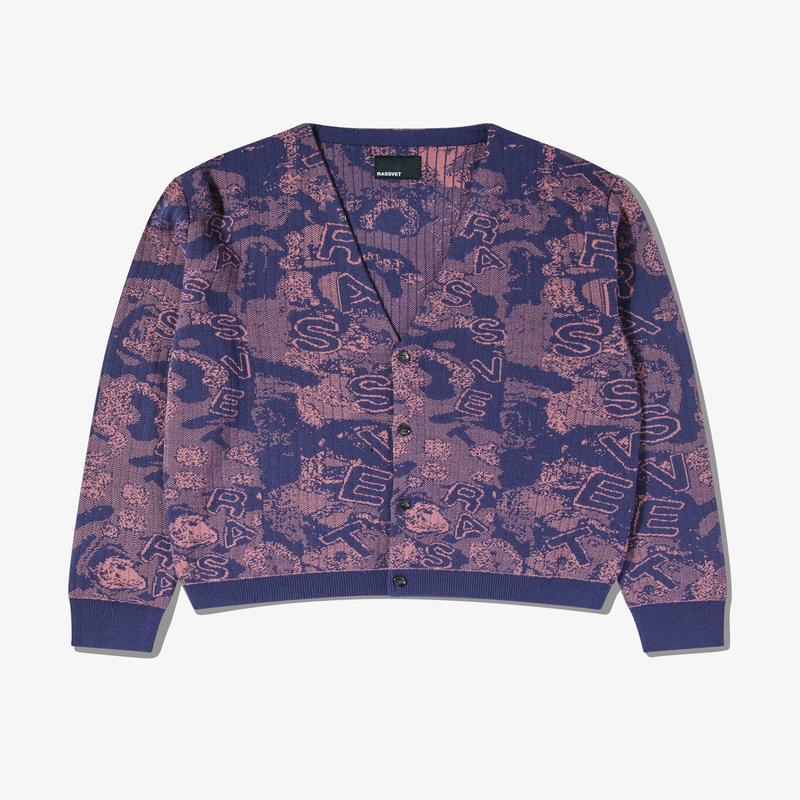Rassvet - Mens Roses Cardigan - (Navy)