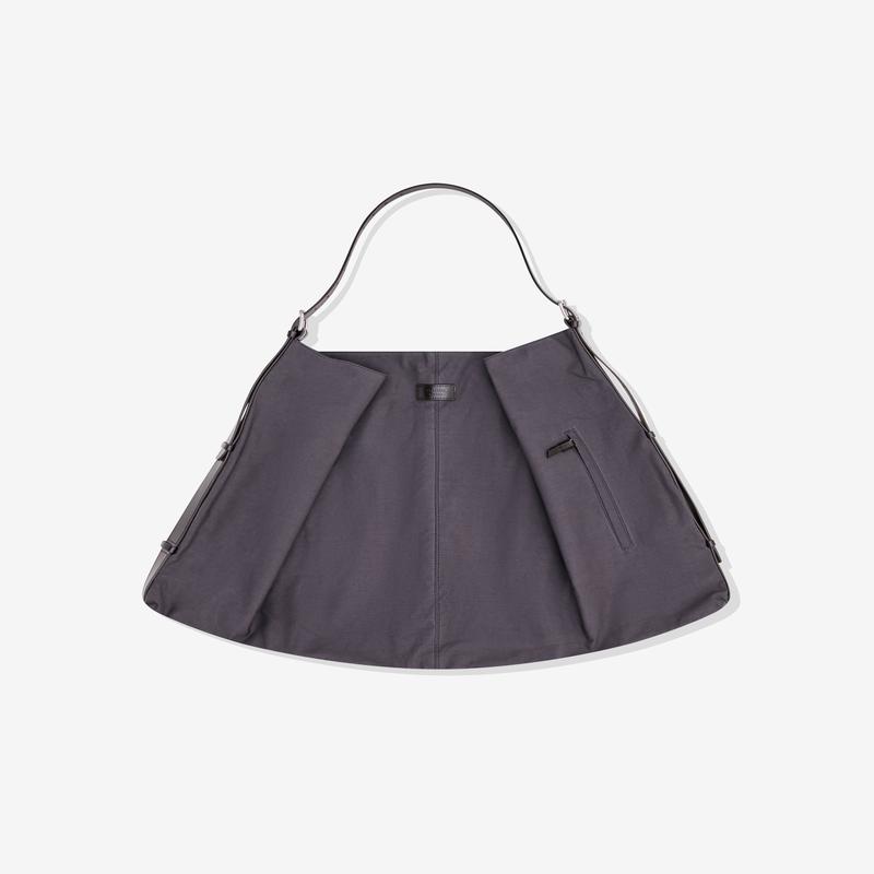 Lemaire - Womens Flag Hobo Bag - (Ash Black)