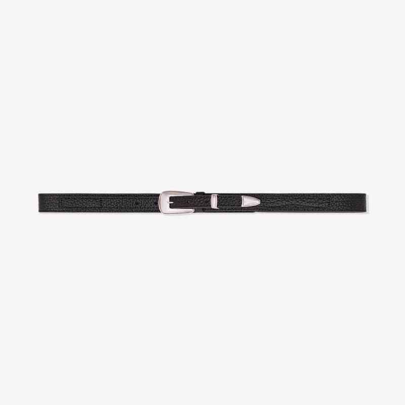 Lemaire - Womens Minimal Western Belt Grained Leather - (Black)