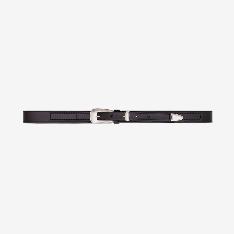 Lemaire - Womens Minimal Western Belt Smooth Leather - (Black)
