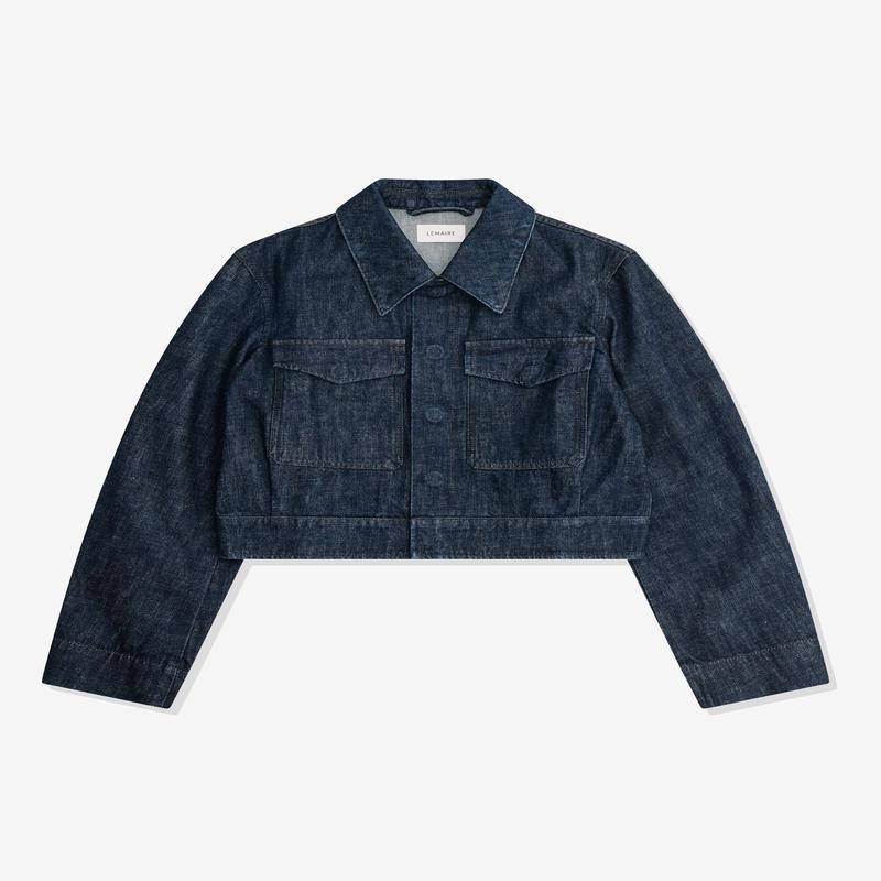 Lemaire - Womens Two Pocket Cropped Jacket - (Denim Indigo)
