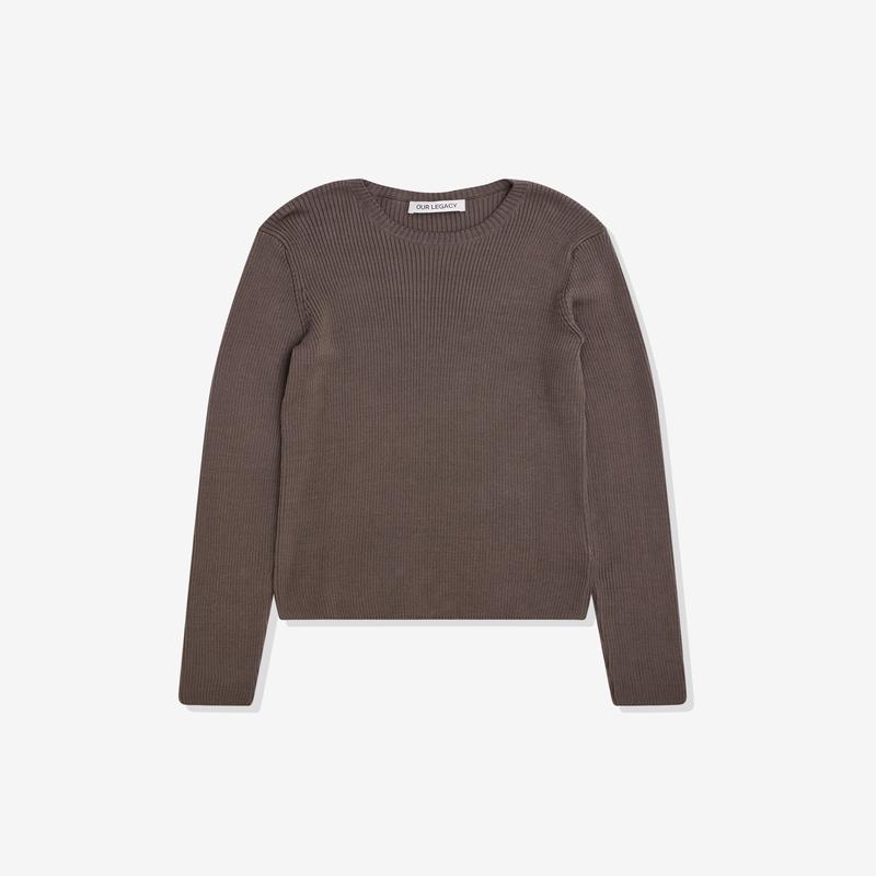 Our Legacy - Womens Compact Roundneck - (Fog Clean Cotton)