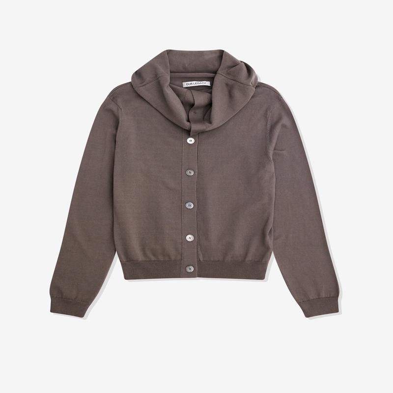Our Legacy - Womens Open Cardigan - (Fog Clean Cotton)
