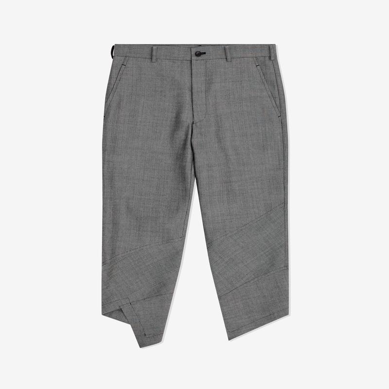 Black Comme des Garons - 3/4 Length Striped Pants - (Grey)