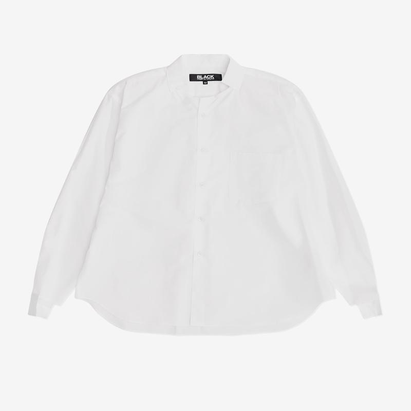 Black Comme des Garons - Cut Collar Shirt - (White)