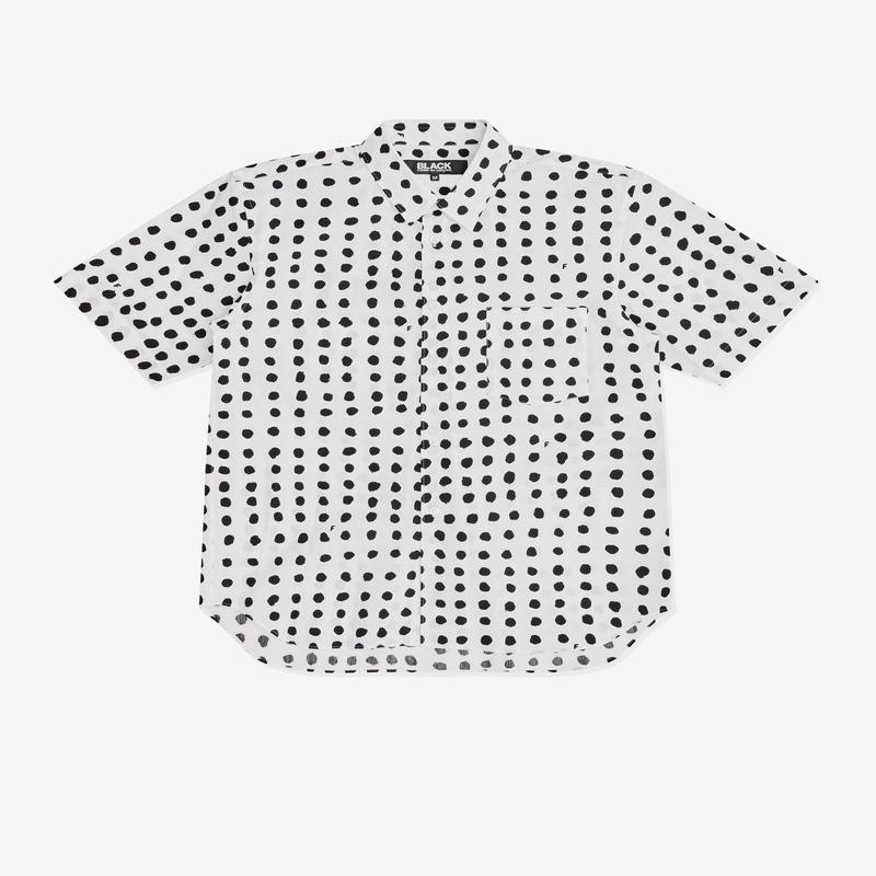 Black Comme des Garons - Filip Pagowski Polka Dot Short Sleeve Shirt - (White)