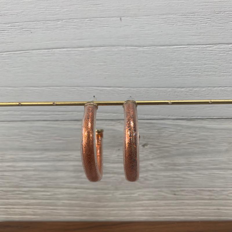 Glittery Large Hoop Earrings