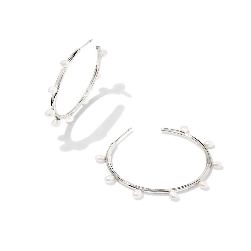 Kendra Scott Leighton Pearl Hoop
