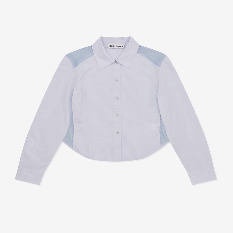 Our Legacy - Womens Cincher Shirt - (Dining Blue Poplin)