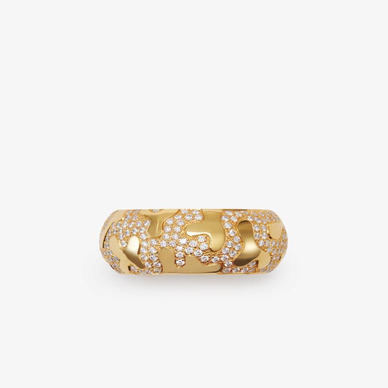 Patcharavipa - Debossed II Ring - (Yellow Gold)