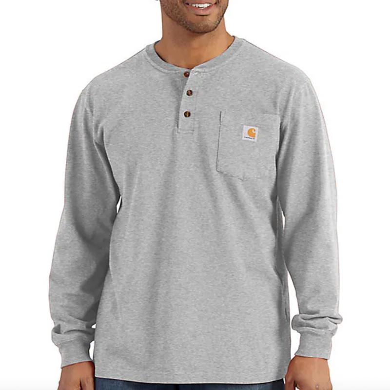 Carhartt K128 Long Sleeve Pocket Henley Shirt