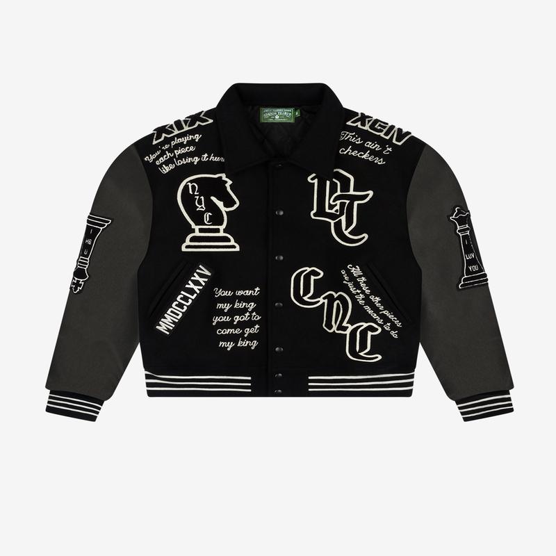 Denim Tears - Mens Grand Master Varsity Jacket - (Black)