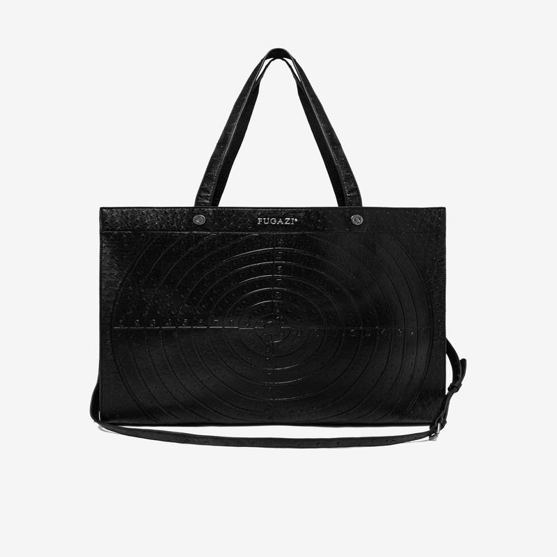 Fugazi - Mens Bullseye Weekender Bag - (Black Ostrich)