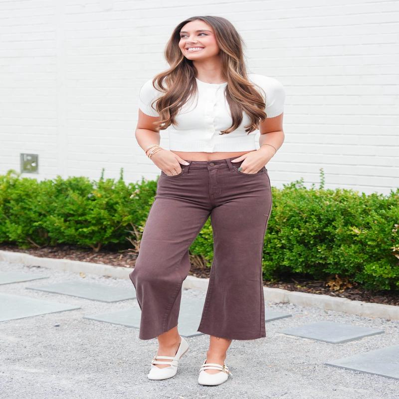 Just Black Slim Wide Leg Jeans