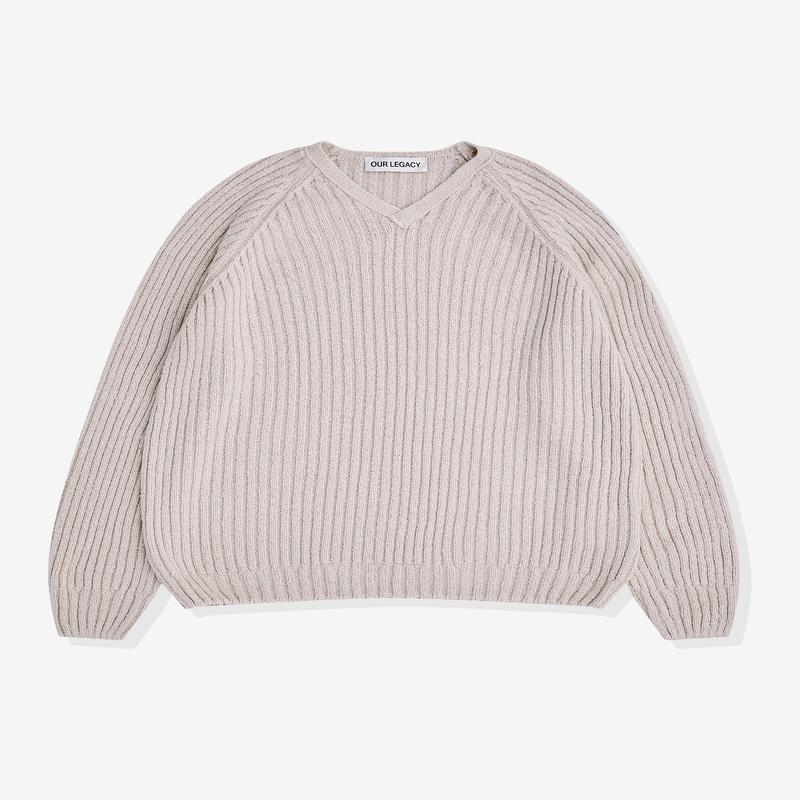 Our Legacy - Womens Mate V-Neck - (Oyster Cherub Silk)