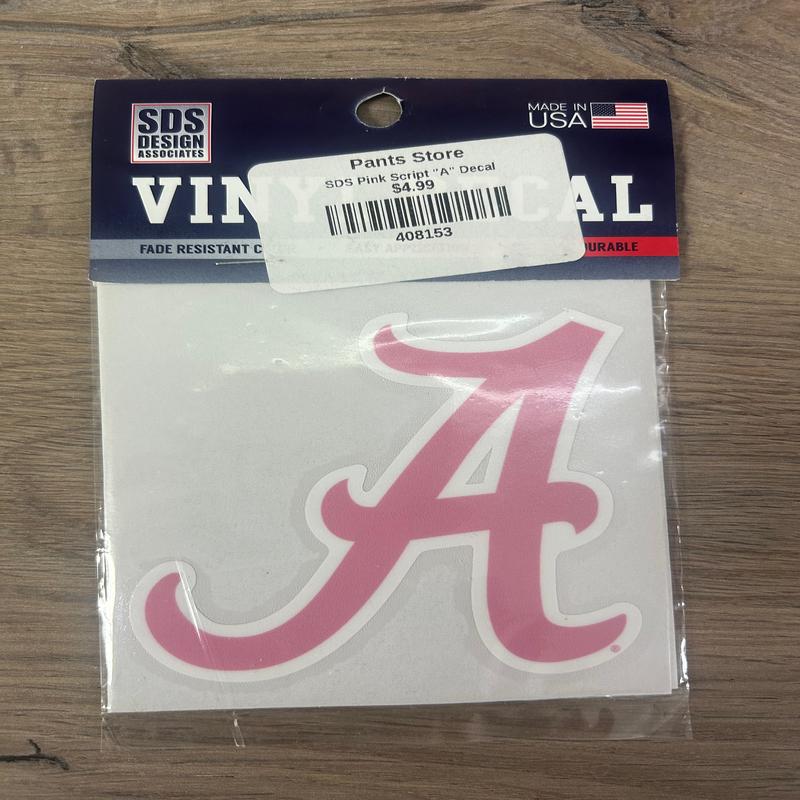 SDS Pink Script "A" Decal