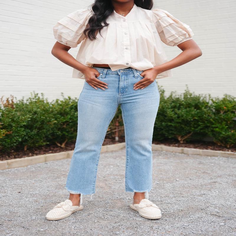The Vintage Cropped Flare Jean