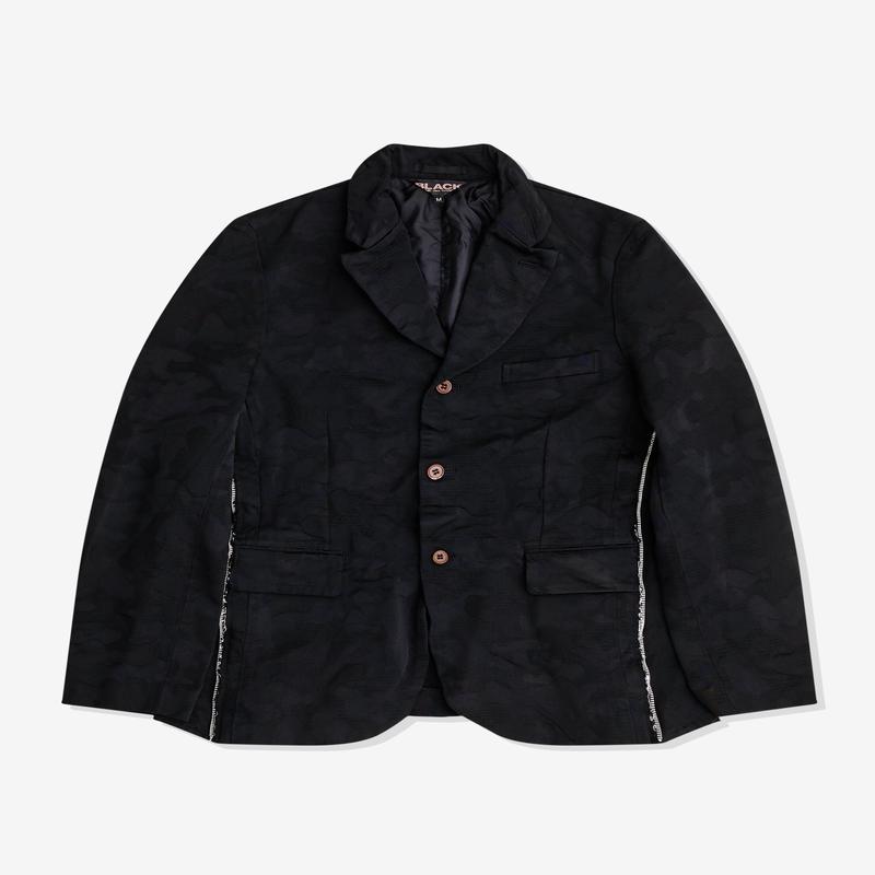 Black Comme des Garons - Camouflage Jacquard Zip Jacket - (Black)