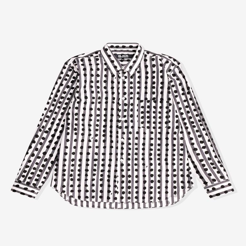 Black Comme des Garons - Filip Pagowski Striped Shirt - (White/Black)