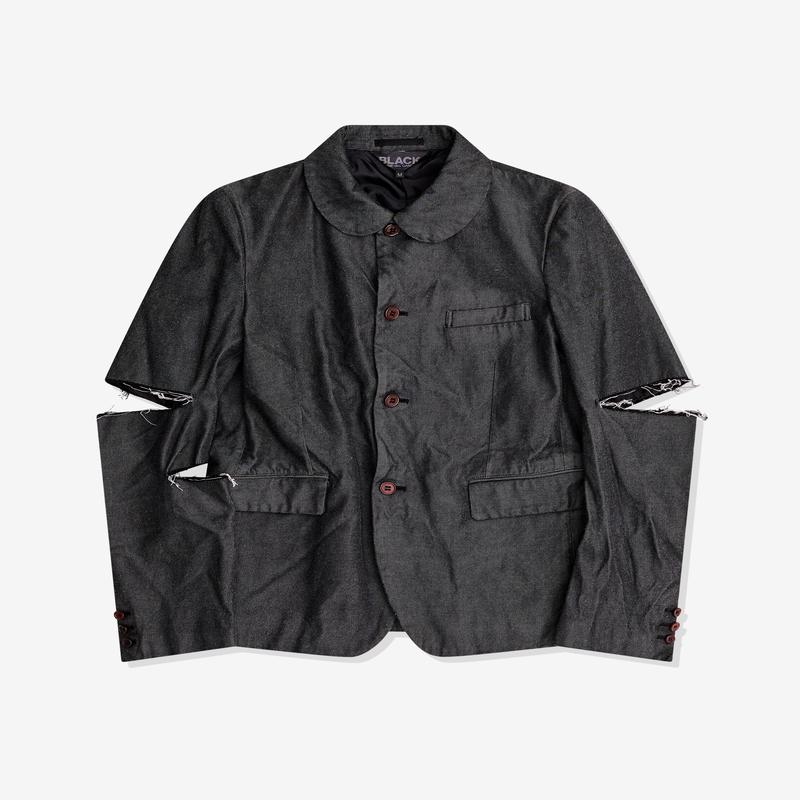 Black Comme des Garons - Peter Pan Slit Sleeve Jacket - (Black)