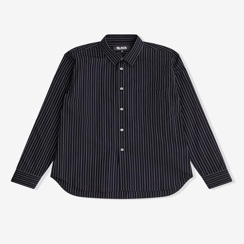 Black Comme des Garons - Pinstripe Shirt - (Black/White)