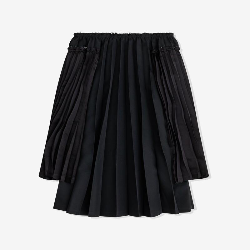 Black Comme des Garons - Pleated Multi-Length Skirt - (Black)